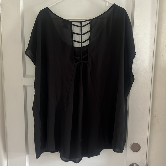 Torrid black chiffon top women’s plus size 3 - Picture 4 of 6